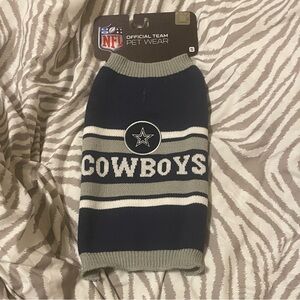 NFL Dallas Cowboys Blue and White Pet Sweater Size: S